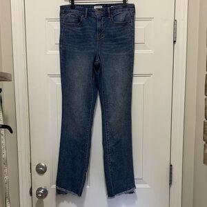 3/$15 Sofia by Sofia Vergara Dark Blue High Rise Skinny Kick Boot Jeans Size 6